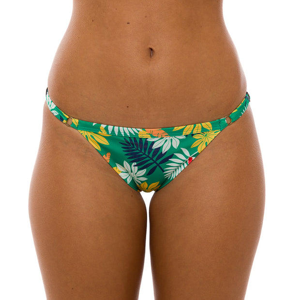 Colorful Leaves Brazilian Thong Bikini Bottom