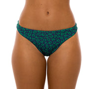 Blue and Green Jaguar Brazilian Classic Thong Bikini Bottom