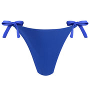 Solid Cobalt Blue Brazilian Tie Side Scrunch Bikini Bottom