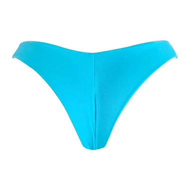Solid Turquoise Blue Brazilian Classic Thong Bikini Bottom