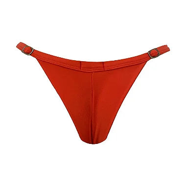 Solid Red Brazilian Thong Bikini Bottom