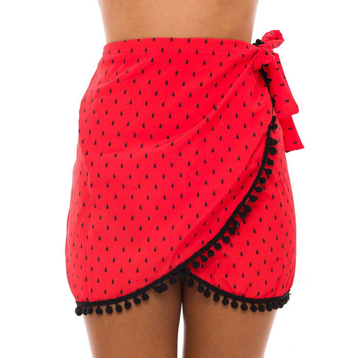 Red Watermelon Bikini Cover Up Pareo Skirt – MARETOA BIKINIS USA