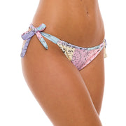 Pink Candy Love Brazilian Tie Side Scrunch Bikini Bottom