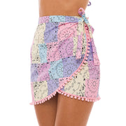 Pink Candy Love Swim Cover Up Pareo Skirt