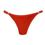 Solid Red Brazilian Thong Bikini Bottom