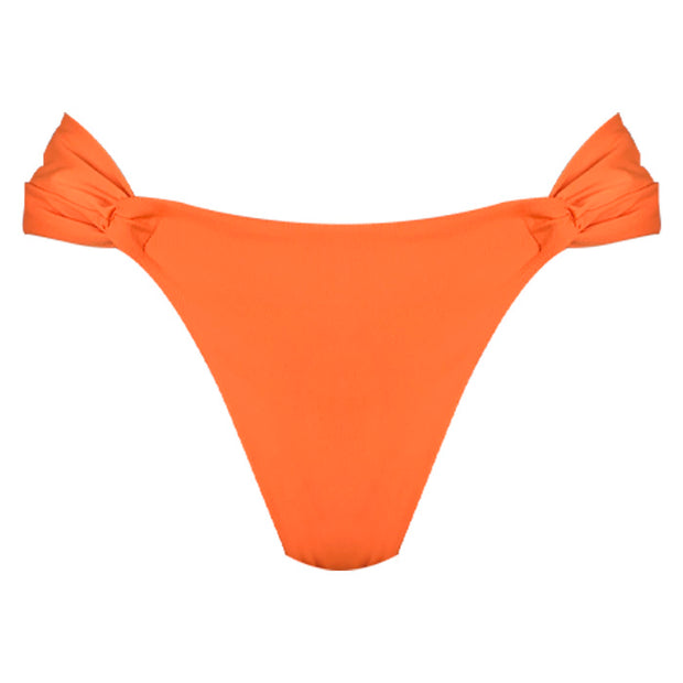 Solid Orange Brazilian Classic Side Scrunch Bikini Bottom