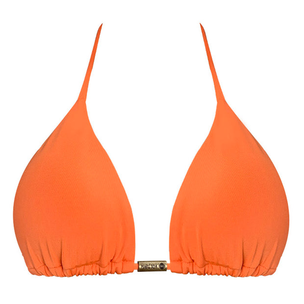 Solid Orange Brazilian Triangle Bikini Top