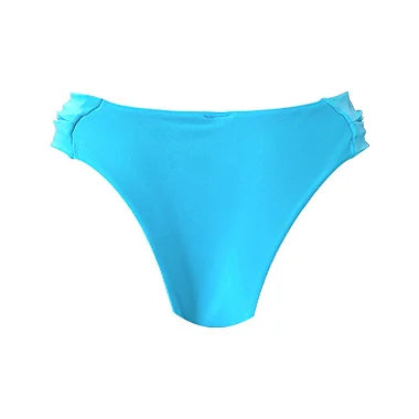 Solid Turquoise Blue Brazilian Wide Side Bikini Bottom