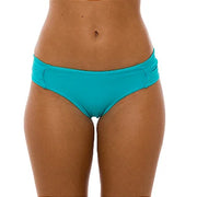 Solid Turquoise Blue Brazilian Wide Side Bikini Bottom
