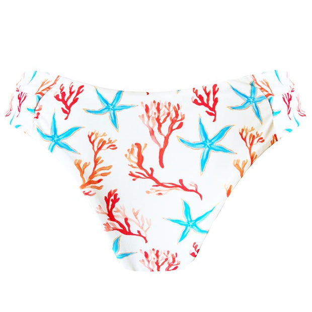 White Starfish Brazilian Wide Side Bikini Bottom