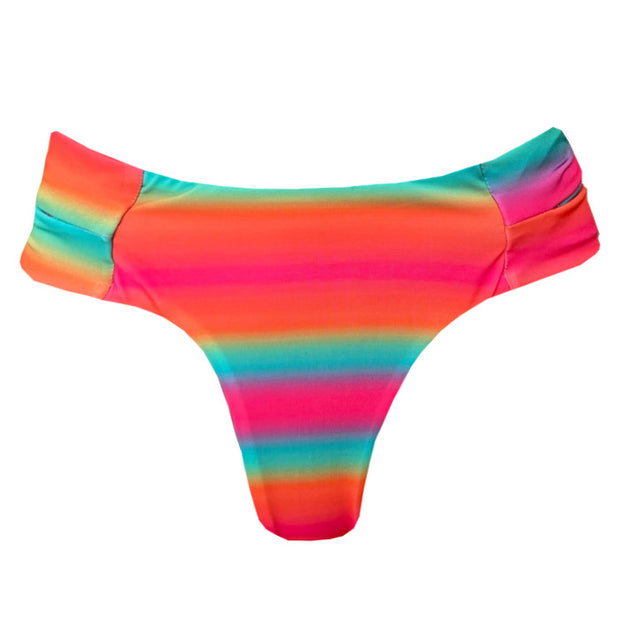 Colorful Rainbow Brazilian Wide Side Bikini Bottom