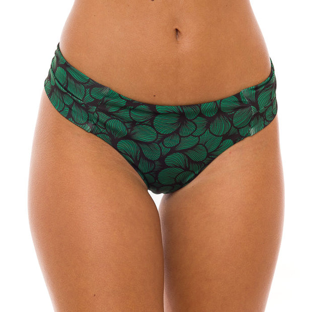 Green Waves Brazilian Wide Side Bikini Bottom