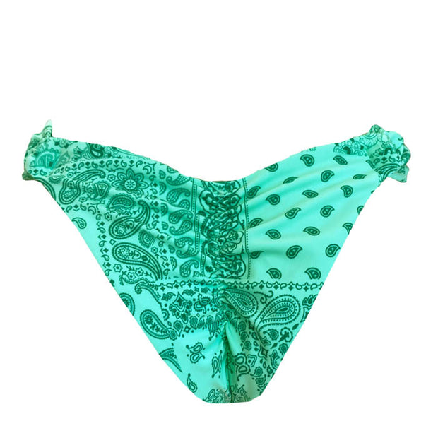 Mint Green Bali Brazilian Classic Side Scrunch Bikini Bottom