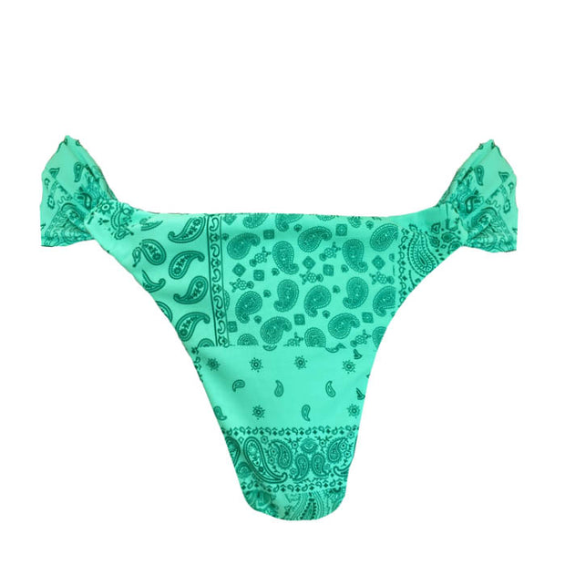 Mint Green Bali Brazilian Classic Side Scrunch Bikini Bottom