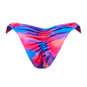 Purple Tie Dye Brazilian Classic Side Scrunch Bikini Bottom