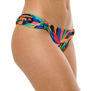 Colorful Foliage Brazilian Classic Side Scrunch Bikini Bottom