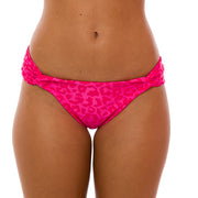 Pink Glow Jaguar Brazilian Classic Side Scrunch Bikini Bottom