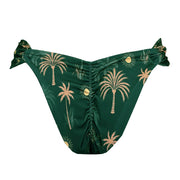 Green Tropical Solar Brazilian Classic Side Scrunch Bikini Bottom