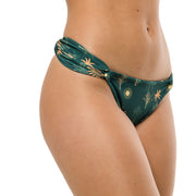 Green Tropical Solar Brazilian Classic Side Scrunch Bikini Bottom