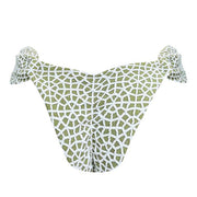 Ribbed Pistachio Green Brazilian Classic Side Scrunch Bikini Bottom