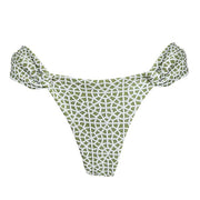 Ribbed Pistachio Green Brazilian Classic Side Scrunch Bikini Bottom