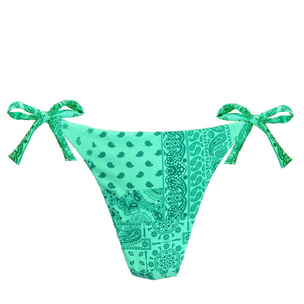 Mint Green Bali Brazilian Tie Side Scrunch Bikini Bottom