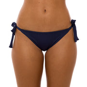 Solid Royal Blue Brazilian Tie Side Scrunch Bikini Bottom
