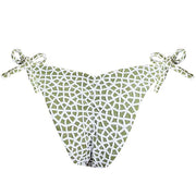Ribbed Pistachio Green Brazilian Tie Side Scrunch Bikini Bottom