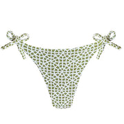 Ribbed Pistachio Green Brazilian Tie Side Scrunch Bikini Bottom