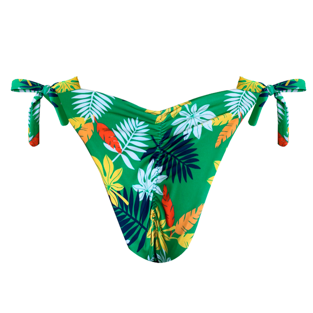 Colorful Leaves Brazilian Tie Bikini Bottom