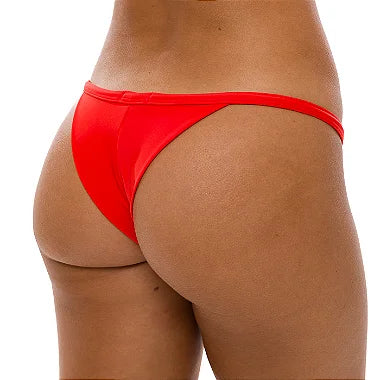 Solid Red Brazilian Thong Bikini Bottom