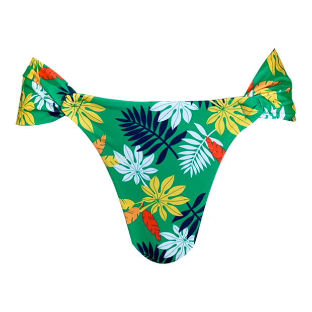 Colorful Leaves Brazilian Classic Side Scrunch Bikini Bottom