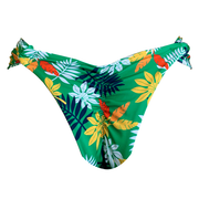 Colorful Leaves Brazilian Classic Side Scrunch Bikini Bottom