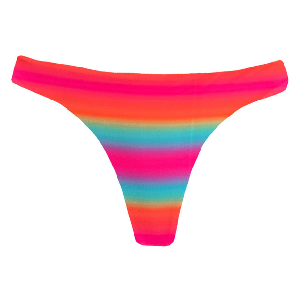 Colorful Rainbow Brazilian Classic Thong Bikini Bottom