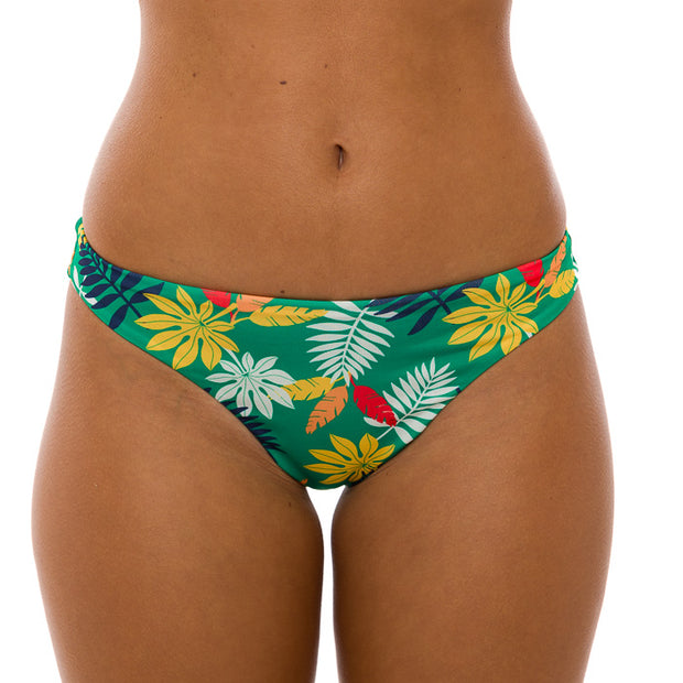 Colorful Leaves Brazilian Classic Thong Bikini Bottom