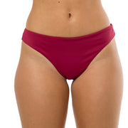 Solid Cherry Red Brazilian Classic Thong Bikini Bottom