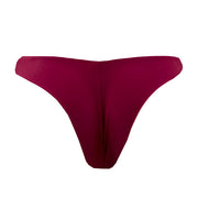 Solid Cherry Red Brazilian Classic Thong Bikini Bottom