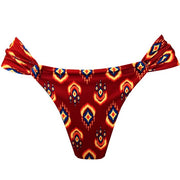 Brown Ethnic Brazilian Classic Side Scrunch Bikini Bottom