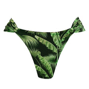 Green Foliage Brazilian Classic Side Scrunch Bikini Bottom