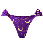 Purple Summer Moon Brazilian Classic Side Scrunch Bikini Bottom
