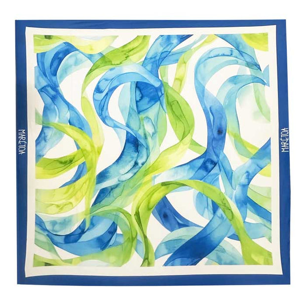 Green and Blue Seaweed Swim Sarong Pareo Cover Up