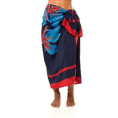 Blue Lily Swim Sarong Pareo Cover Up