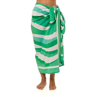 White Waves Swim Sarong Pareo Cover Up