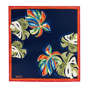 Watercolor Blue Leaves Swim Sarong Pareo Cover Up