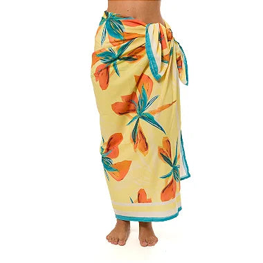 Yellow Spring Swim Sarong Pareo Cover Up