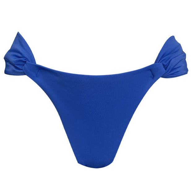 Solid Cobalt Blue Brazilian Classic Side Scrunch Bikini Bottom