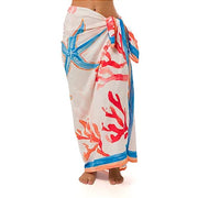 White Starfish Swim Sarong Pareo Cover Up