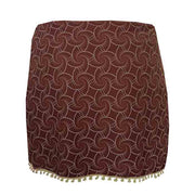 Brown Shells Swim Cover Up Pareo Skirt