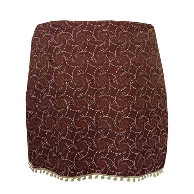 Brown Shells Swim Cover Up Pareo Skirt