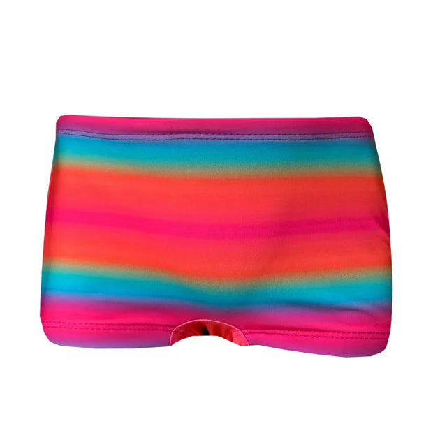 Colorful Rainbow Boys Swim Briefs